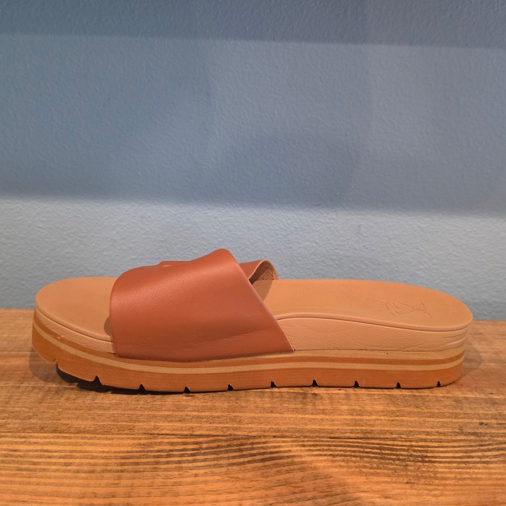 Reef Womens Horizon Hi Slide Tan Platform Vegan Leather Sandals Size 11 - Picture 8 of 11